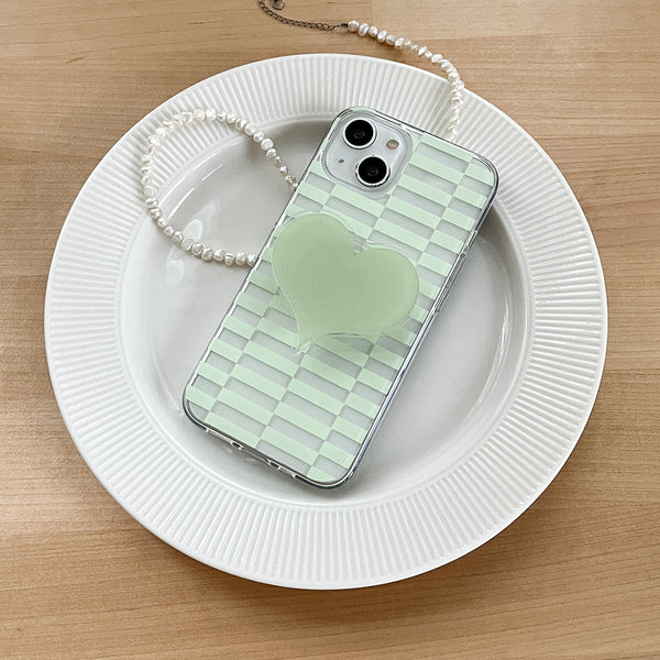 [Mademoment] Coloring Green Design Clear Phone Case (3 Types)