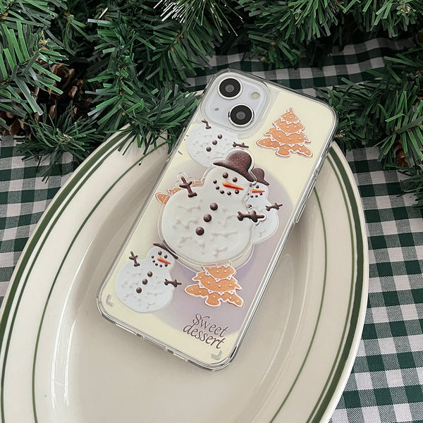 [Mademoment] Holiday Dessert Pattern Design Glossy Mirror Phone