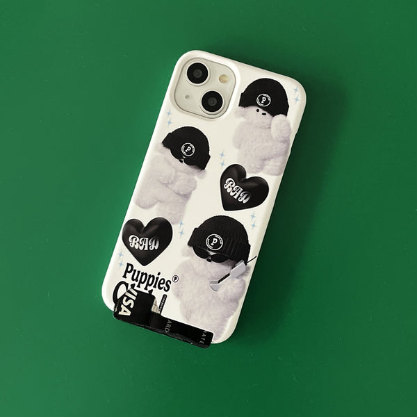 [THENINEMALL] Pattern Bad Puppy Hard Phone Case (2 types)