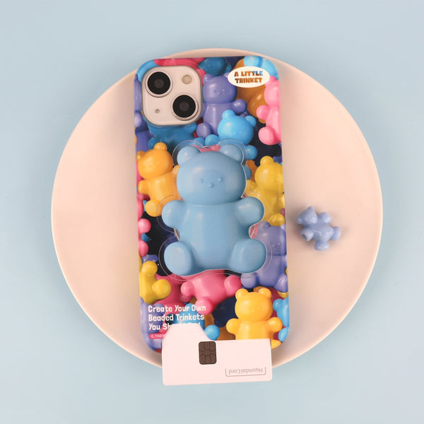 [THENINEMALL] Beads Gummy Pattern Hard Phone Case (2 types)