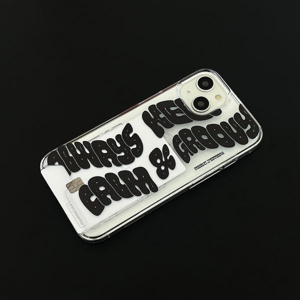 [THENINEMALL] Calm And Groovy Clear Phone Case (4 types)