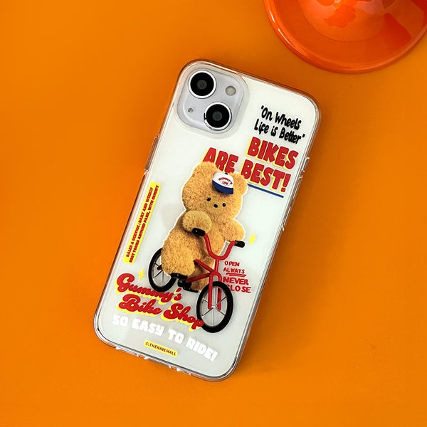 [THENINEMALL] Gummys Bike Shop Clear Phone Case (3 types)