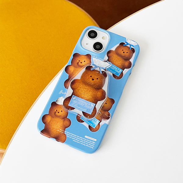 [THENINEMALL] Pattern Gummy Financier Hard Phone Case (2 types)