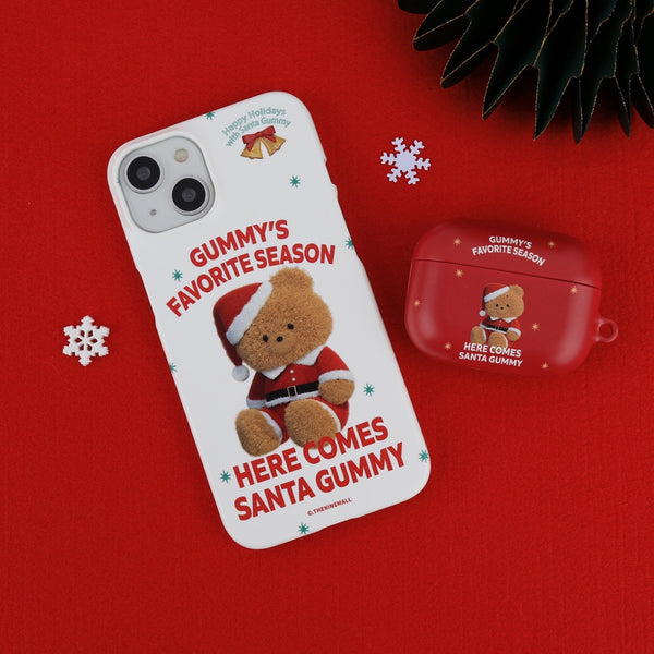 [THENINEMALL] Here Comes Santa Gummy Hard Phone Case (2 types)