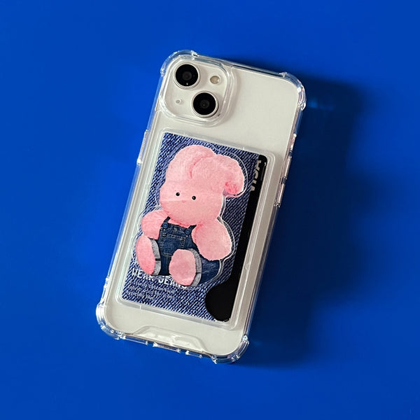 [THENINEMALL] Denim Windy Clear Phone Case (1 type)