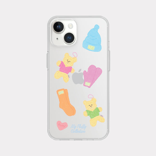 [Mademoment] My Fluffy Collection Design Clear Phone Case (3 Types)