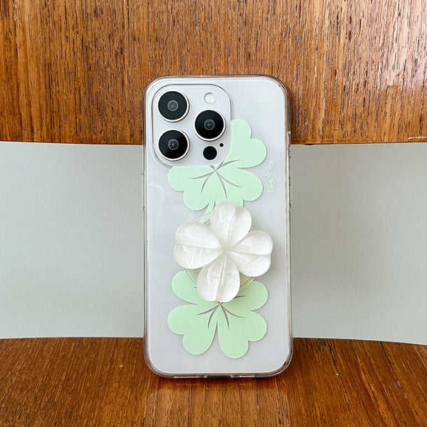 [Mademoment] Kind Of Luck Design Clear Phone Case (3 Types)