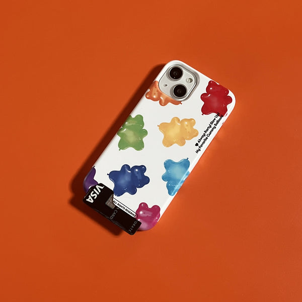 [THENINEMALL] Rainbow Gummy Balloon Hard Phone Case (2 types)