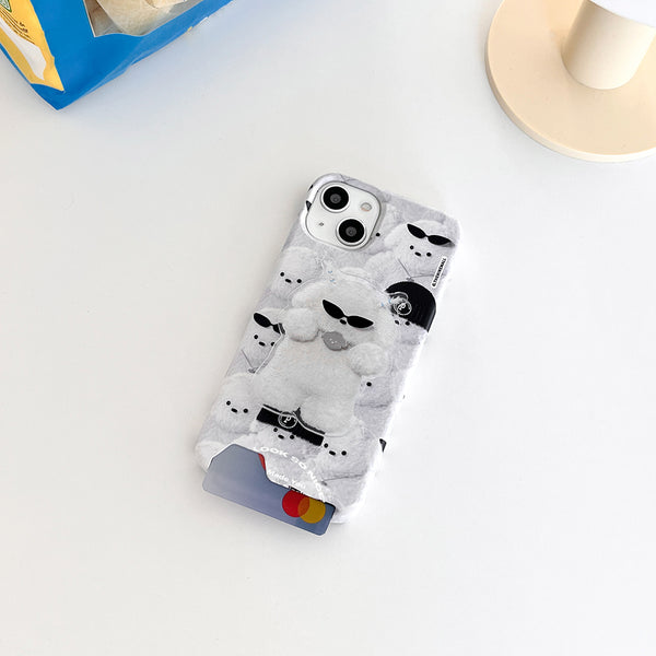 [THENINEMALL] Nice Puppy Pattern Hard Phone Case (2 types)