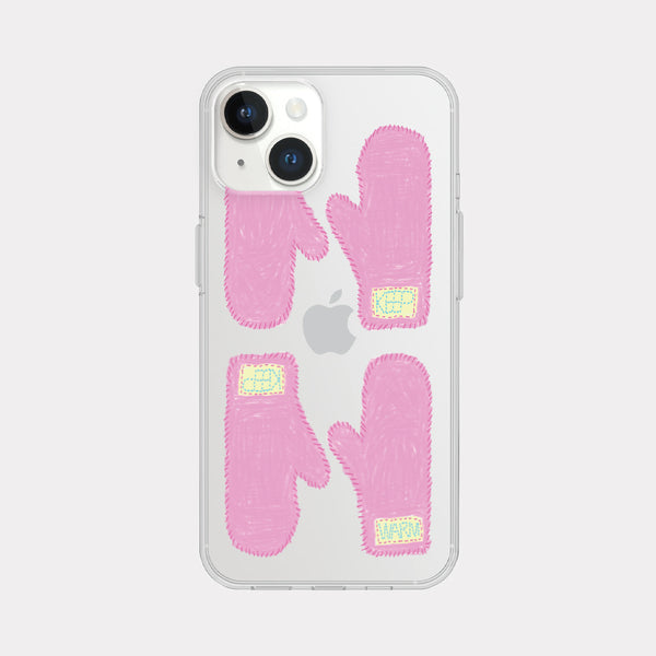 [Mademoment] Keep Warm Mittens Design Clear Phone Case (3 Types)