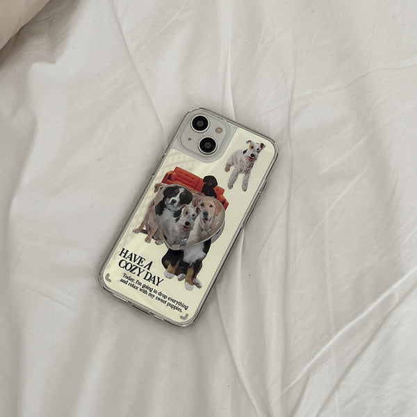 [Mademoment] Cozy Rest Day Design Glossy Mirror Phone Case