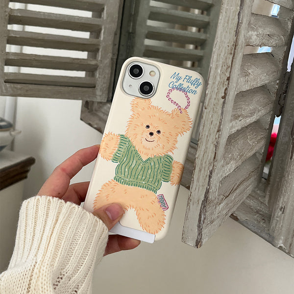 [Mademoment] Big Knit Bear Design Phone Case