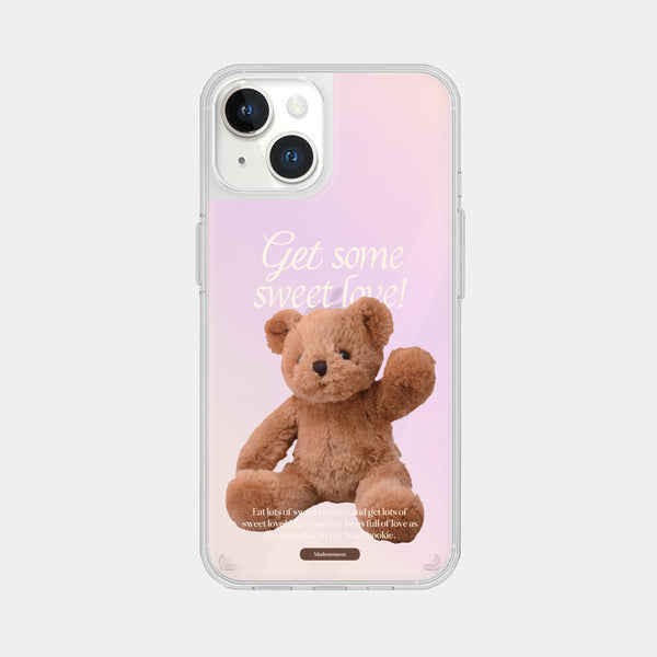 [Mademoment] Sweet Some Teddy Design Glossy Mirror Phone