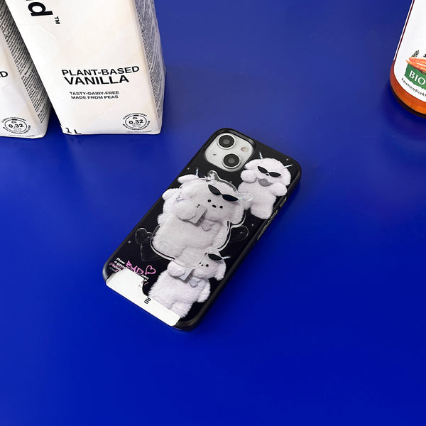 [THENINEMALL] Pattern Bad Puppy Outfits Hard Phone Case (2 types)