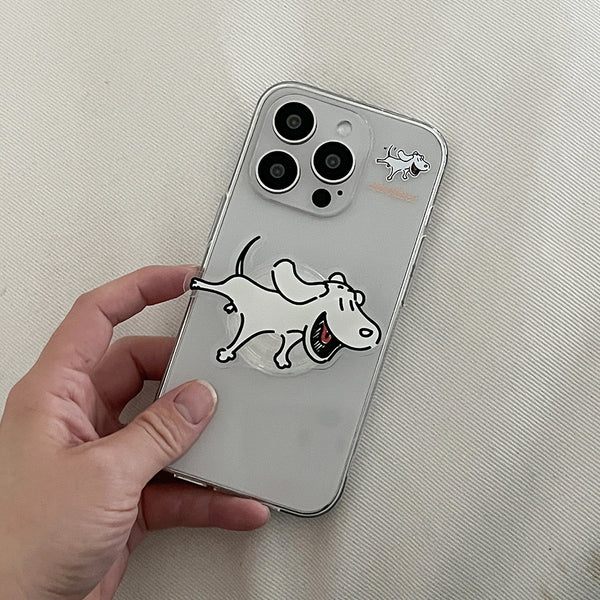 [Mademoment] Another Dog Side Design Clear Phone Case (3 Types)