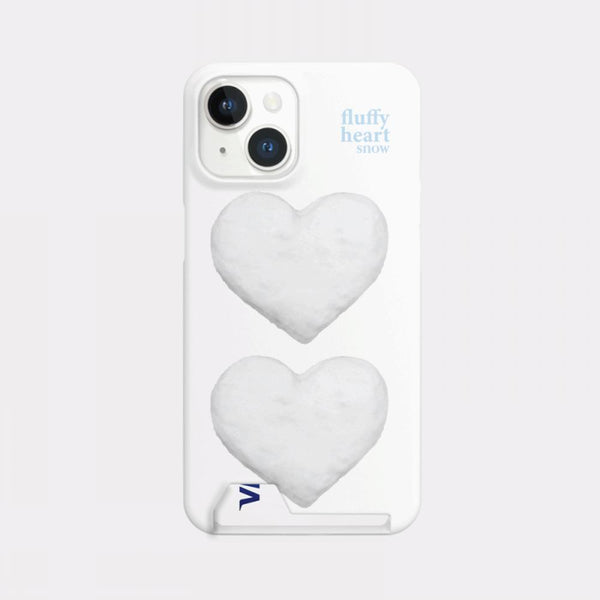 [Mademoment] Fluffy Heart Snow Design Phone Case