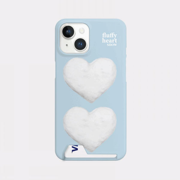 [Mademoment] Fluffy Heart Snow Design Phone Case