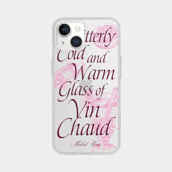 [Mademoment] Glass Of Vin Chaud Design Clear Phone Case (3 Types)