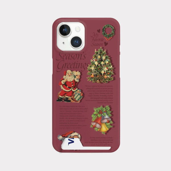 [Mademoment] Vintage Seasons Greetings Design Phone Case