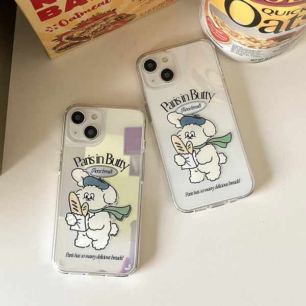 [Mademoment] Parisian Butty Design Clear Phone Case (4 Types)