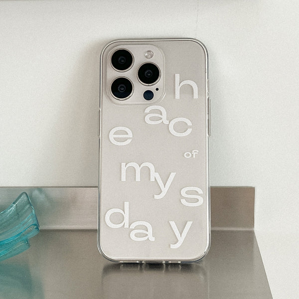 [Mademoment] Each Of Day Design Clear Phone Case (3 Types)