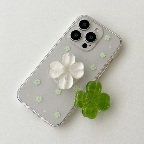 [Mademoment] Kind Of Luck Design Clear Phone Case (3 Types)