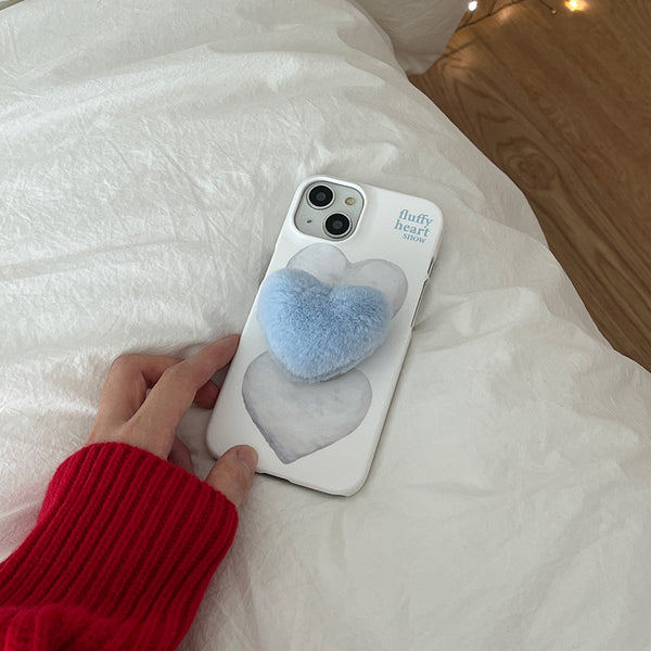 [Mademoment] Fluffy Heart Snow Design Phone Case