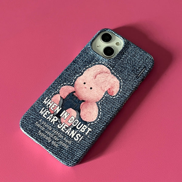 [THENINEMALL] Denim Windy Hard Phone Case (2 types)