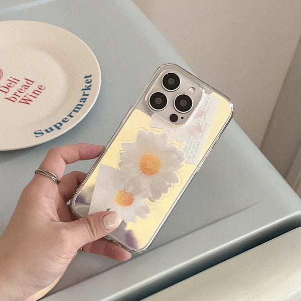 [Mademoment] Pure Daisy Design Glossy Mirror Phone