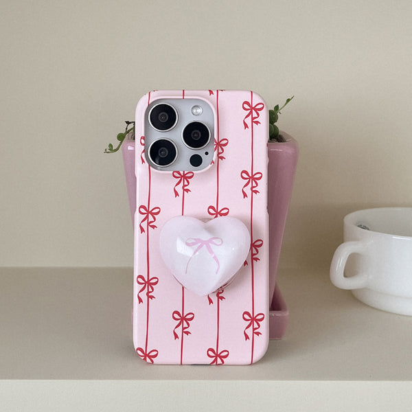 [Mademoment] Line Ribbon Pattern Design Phone Case