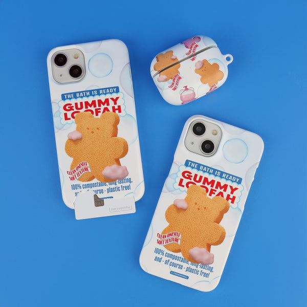 [THENINEMALL] Loofah Gummy Hard Phone Case (2 types)