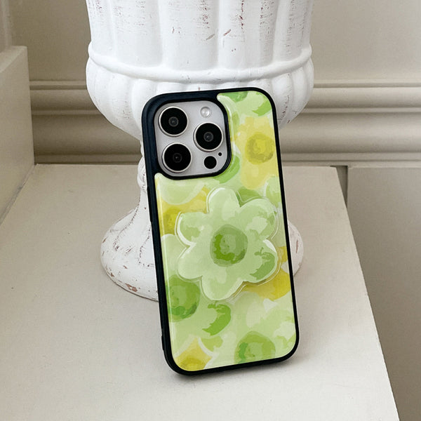 [Mademoment] Flower Watercolor Design Bumper Phone Case