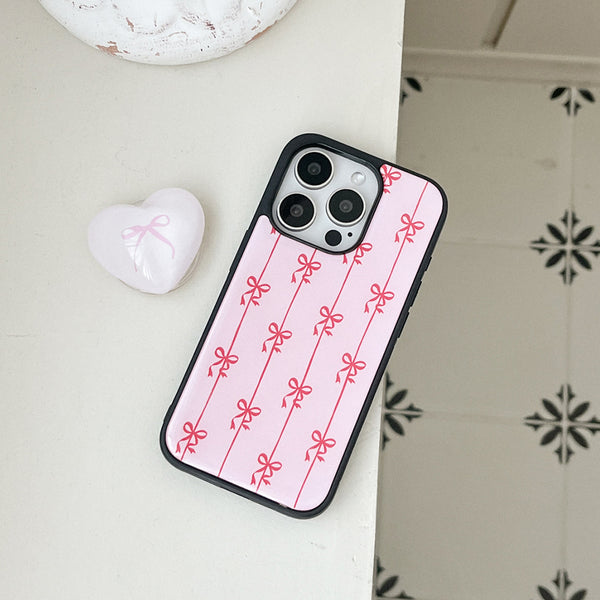 [Mademoment] Line Ribbon Pattern Design Bumper Phone Case