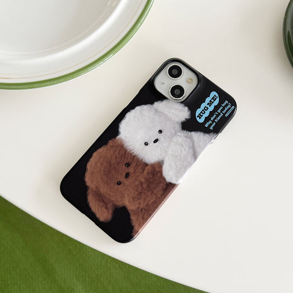 [THENINEMALL] Big Hug Puppy Hard Phone Case (2 types)