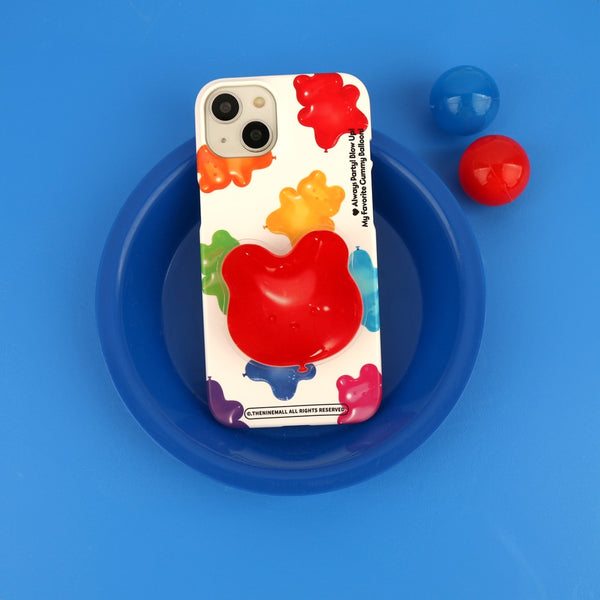 [THENINEMALL] Rainbow Gummy Balloon Hard Phone Case (2 types)