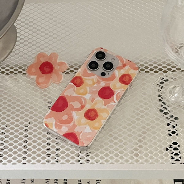 [Mademoment] Flower Watercolor Design Clear Phone Case (3 Types)