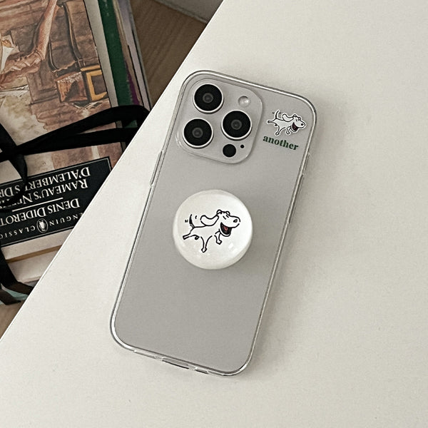 [Mademoment] Another Dog Side Design Clear Phone Case (3 Types)