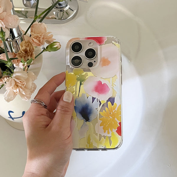 [Mademoment] Iris Garden Design Glossy Mirror Phone