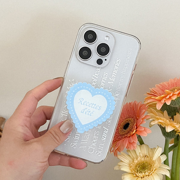 [Mademoment] Summer Recipe Design Clear Phone Case (3 Types)