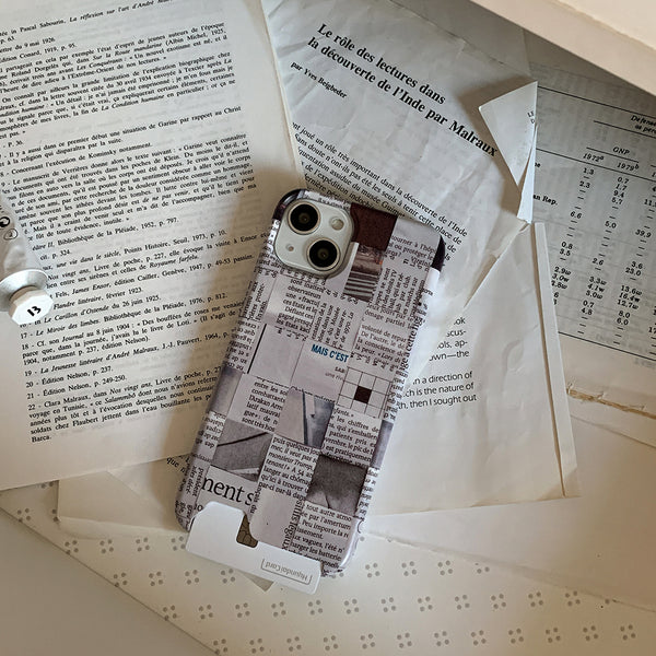 [Mademoment] Old Newspaper Design Phone Case