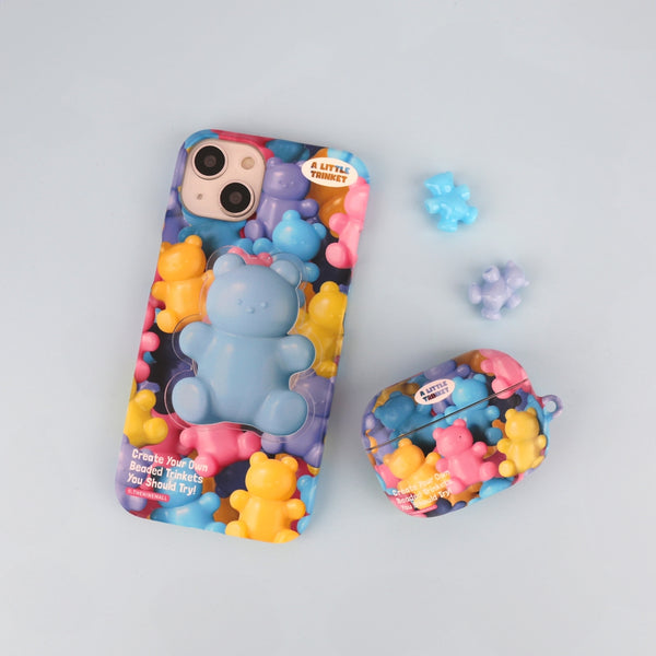 [THENINEMALL] Beads Gummy Pattern Hard Phone Case (2 types)