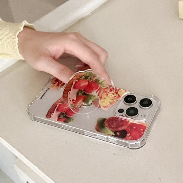 [Mademoment] Fresh Sandwich Design Clear Phone Case (3 Types)