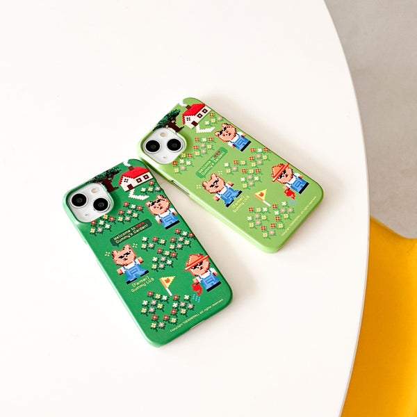 [THENINEMALL] Pixel Farmer Gummy Hard Phone Case (2 types)