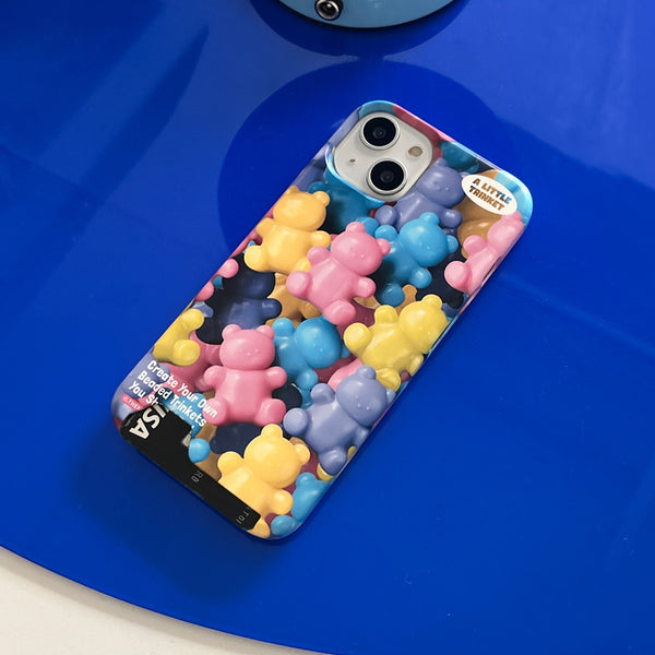 [THENINEMALL] Beads Gummy Pattern Hard Phone Case (2 types)