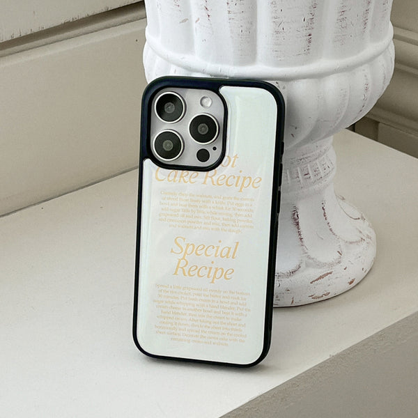 [Mademoment] Cake Recipe Lettering Design Bumper Phone Case