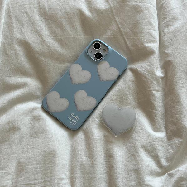 [Mademoment] Pattern Fluffy Heart Snow Design Phone Case