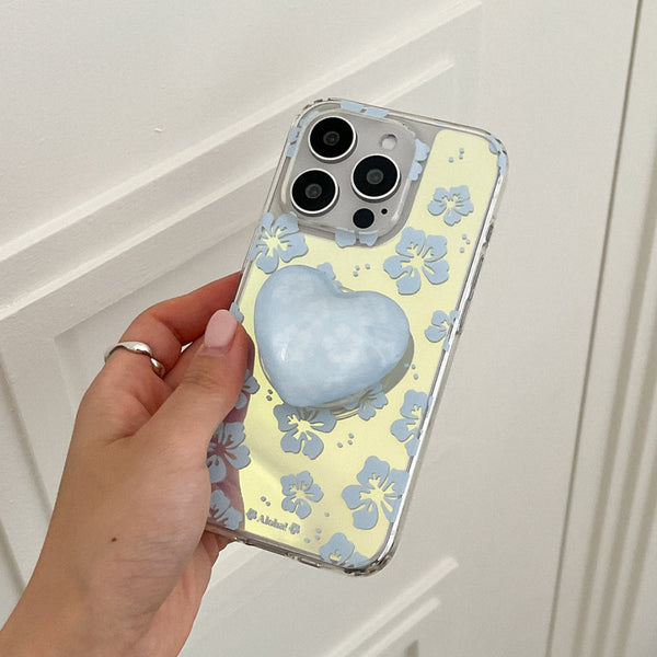 [Mademoment] Aloha Flower Pattern Design Glossy Mirror Phone Case