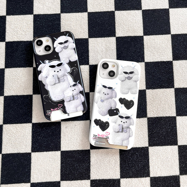 [THENINEMALL] Pattern Bad Puppy Outfits Hard Phone Case (2 types)