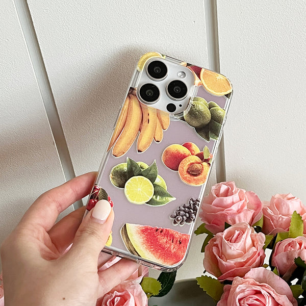 [Mademoment] Juice Fruits Design Glossy Mirror Phone