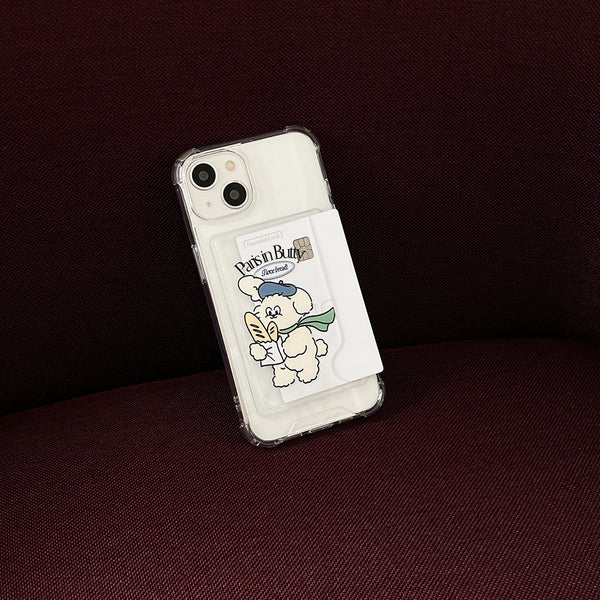 [Mademoment] Parisian Butty Design Clear Phone Case (4 Types)